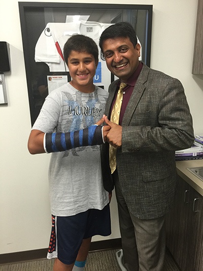 Thank you Dr Hosalkar for giving me the 'best cast' for my broken wrist Kris Sheth, San Diego.