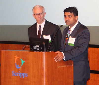 Drs Michael Lobatz and Harish Hosalkar taking audience questions