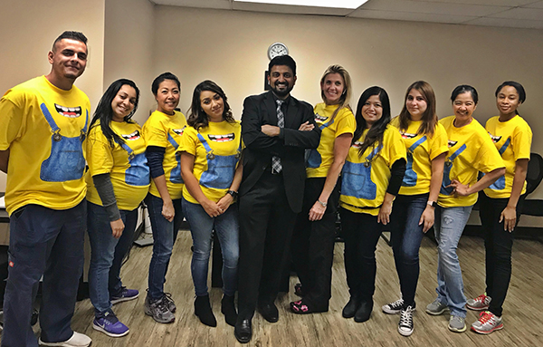 Dr. Hosalkar with his team on 'Halloween 2018'