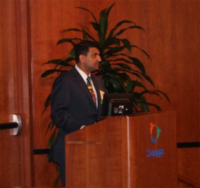 Dr Harish Hosalkar presenting his talk at the Neuro-Restorative Care Conference