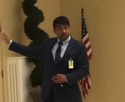 Dr Hosalkar presenting grand rounds at the Sharp Grossmont Hospital in September 2014